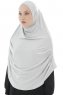 Roxelana - Lysegrå Lang Al Amira Hijab