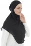 Ebrar - Svart Crepe Chiffon Al Amira Hijab