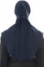 Ebrar - Marineblå Crepe Chiffon Al Amira Hijab
