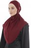 Ebrar - Bordeaux Crepe Chiffon Al Amira Hijab