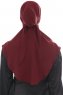 Ebrar - Bordeaux Crepe Chiffon Al Amira Hijab