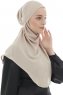 Ebrar - Lys Taupe Crepe Chiffon Al Amira Hijab