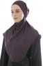 Ebrar - Lilla Crepe Chiffon Al Amira Hijab