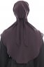 Ebrar - Lilla Crepe Chiffon Al Amira Hijab