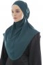 Ebrar - Mørk Grønn Crepe Chiffon Al Amira Hijab