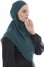Ebrar - Mørk Grønn Crepe Chiffon Al Amira Hijab