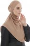 Ebrar - Gold Crepe Chiffon Al Amira Hijab