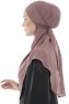 Ebrar - Plomme Crepe Chiffon Al Amira Hijab
