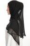 Eylem - Svart One Piece Chiffon Hijab