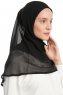 Eylem - Svart One Piece Chiffon Hijab