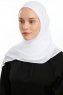 Eylem - Hvit One Piece Chiffon Hijab