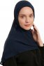 Eylem - Marineblå One Piece Chiffon Hijab