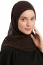 Eylem - Brun One Piece Chiffon Hijab