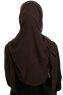 Eylem - Brun One Piece Chiffon Hijab