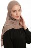 Eylem - Mørk Taupe One Piece Chiffon Hijab