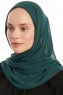 Eylem - Mørk Grønn One Piece Chiffon Hijab