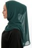 Eylem - Mørk Grønn One Piece Chiffon Hijab