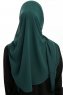 Eylem - Mørk Grønn One Piece Chiffon Hijab