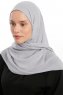 Eylem - Lysegrå One Piece Chiffon Hijab