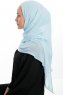 Eylem - Lyseblå One Piece Chiffon Hijab