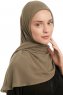 Eylem - Olivengrønn One Piece Chiffon Hijab