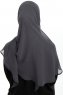 Eylem - Antrasitt One Piece Chiffon Hijab