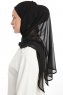 Sahar - Svart One Piece Chiffon Hijab