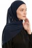Sahar - Marineblå One Piece Chiffon Hijab