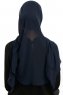 Sahar - Marineblå One Piece Chiffon Hijab