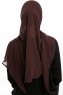 Sahar - Brun One Piece Chiffon Hijab
