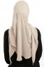 Sahar - Lys Beige One Piece Chiffon Hijab