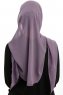 Sahar - Mørk Lilla One Piece Chiffon Hijab