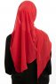 Sahar - Bringebærrød One Piece Chiffon Hijab
