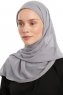 Sahar - Mørk Grå One Piece Chiffon Hijab