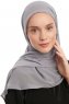 Sahar - Mørk Grå One Piece Chiffon Hijab