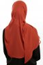 Sahar - Mursteinsrød One Piece Chiffon Hijab
