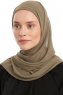 Sahar - Olivengrønn One Piece Chiffon Hijab