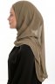 Sahar - Olivengrønn One Piece Chiffon Hijab
