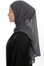 Sahar - Antrasitt One Piece Chiffon Hijab