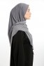 Nermin - Mørk Grå Sandy Scarfs Hijab