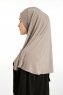 Ilay - Mørk Taupe Sandy Turban Hijab