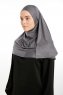 Feriha - Mørk Grå Viskose Turban Hijab
