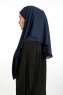 Bengi - Marineblå Micro Krep Turban Hijab