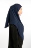 Bengi - Marineblå Micro Krep Turban Hijab