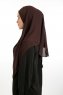 Bengi - Brun Micro Krep Turban Hijab