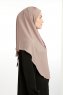 Bengi - Mørk Taupe Micro Krep Turban Hijab