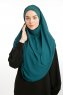 Bengi - Mørk Grønn Micro Krep Turban Hijab