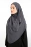 Bengi - Antrasitt Micro Krep Turban Hijab