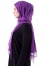 Demet - Mørk Lilla Pashmina Hijab