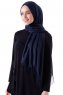 Demet - Marineblå Pashmina Hijab